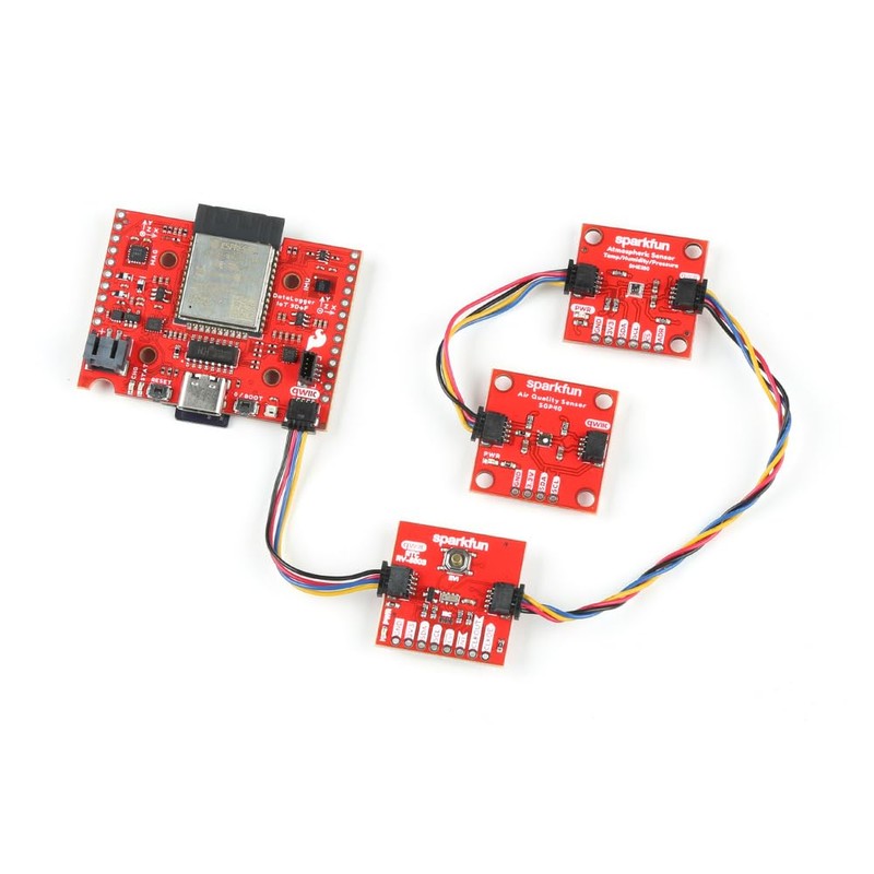 SparkFun DataLogger IoT, ESP32-WROOM-32E Module, MAX17048 LiPo Fuel Gauge, Dimensions: