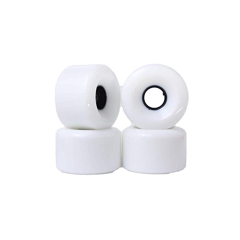 65mm 78a Gel Soft Longboard Wheels (Blank White)