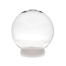 Creative Hobbies 5 Inch (130mm) DIY Snow Globe Water Globe - Clear Plastic with Screw Off Cap | Perfect for DIY Crafts and Customization