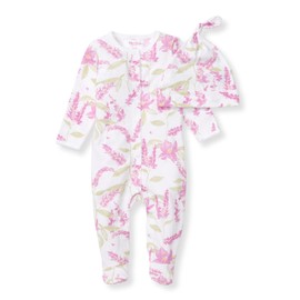Burt's Bees Baby Baby Girls Romper - 100% Organic Cotton, One-Piece Shortall Girl Outfit for Sizes Newborn to 24 Months