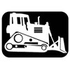 Bulldozer sticker OS 197 vinyl 6" Decal bulldozer