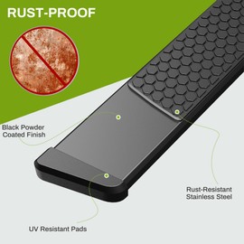 AUTOSAVER88 6 Inches Running Boards Compatible with Dodge Ram 2009-2018 1500 (Incl. 2019-2024 1500 Classic), 2010-2024 Ram 2500/3500 Crew Cab, Stainless Steel Side Steps Black Powder Coated Nerf Bars