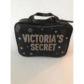 Victoria's Secret NWT Victoria's Secret Black Graffiti Jetsetter Travel Case Hanging Zip Around