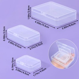 Segbeauty Small Storage Box, Pack of 6 Sorting Boxes for Small Parts, Plastic Boxes with Lid, Screws Sorting Box, Small Parts Organiser for Small Pills, Jewellery, Diamond Painting Accessories