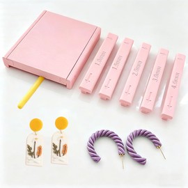 Clay Tube Hoop Roller Guide & Bead Roller, Polymer Clay Rolling Strip Shape Maker & Snake Maker for Earring Jewelry Making Tools