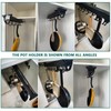 amhyicho Hanging Pot Rack with 10 Hook for Cabinet 22"