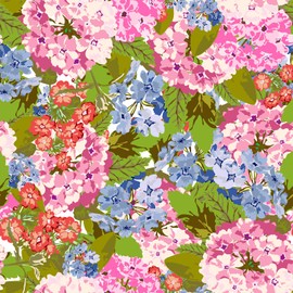 VEELIKE 17.7''x354'' Blue Pink Hydrangea Floral Peel and Stick Wallpaper Floral Wallpaper for Bedroom Bathroom Removable Flower Wallpaper Self Adhesive Floral Contact Paper for Walls Cabinets Shelves