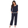 AutoWT Women's Pajama Set, 2-Piece Long Sleeve V-Neck Sleepwear with