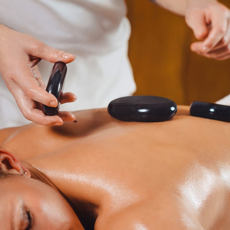 June Fox Hot Stones for Massage 4 Large and 2