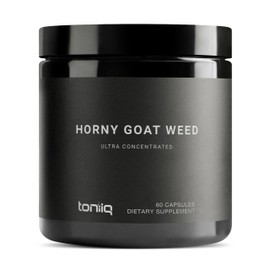 40% Icariins Ultra Concentrated Horny Goat Weed - 60,000mg 60:1 Extract - High Strength Icariin Standardized - Third Party Lab Tested Formula - 120 Capsules - 400mg of Icariins Per Serving - Veg Caps