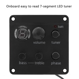 Acoustic Guitar Pickup Preamp System, Pickup Onboard Preamps Equalizer Pre-Wired Guitar Pickup Turner Onboard Preamps EQ Equalizer for Glued to Sound Hole
