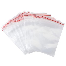 Carehabi Pack of 100 Resealable Clear Plastic Bags - Zipper Bags | Cookie Bags | Jewellery Packaging | Food Bags | Small Ziplock Bags (10 x 15 cm)