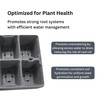 Hadley 6-Cell Plant Growing Tray, Seedling Starter Trays, Grey