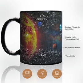 FableKnot Solar System Coffee Mugs,Heat Sensitive Color Changing,Gift for Man,christmas gifts for husband,Space Cups, for New Year and Birthday，Magic Mugs(11OZ)