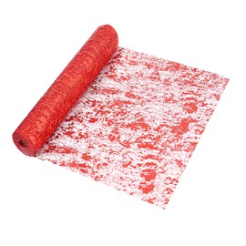 Time to Sparkle Table Runner with Gold Foil 29cm x 5.5M Sparkling Tulle Roll Gift Floral Wrapping Paper Rolls Glitter Table Decoration for Holidays Wedding Parties and Everyday Decoration (Red)