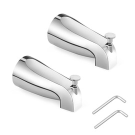 2Pcs Metal Tub Spout with Diverter, Diverter Tub Spout, Tub Faucet, Bathtub Spout, Bath Tub Faucet Replacement, Bathtub Spout with Diverter (2, C-01)