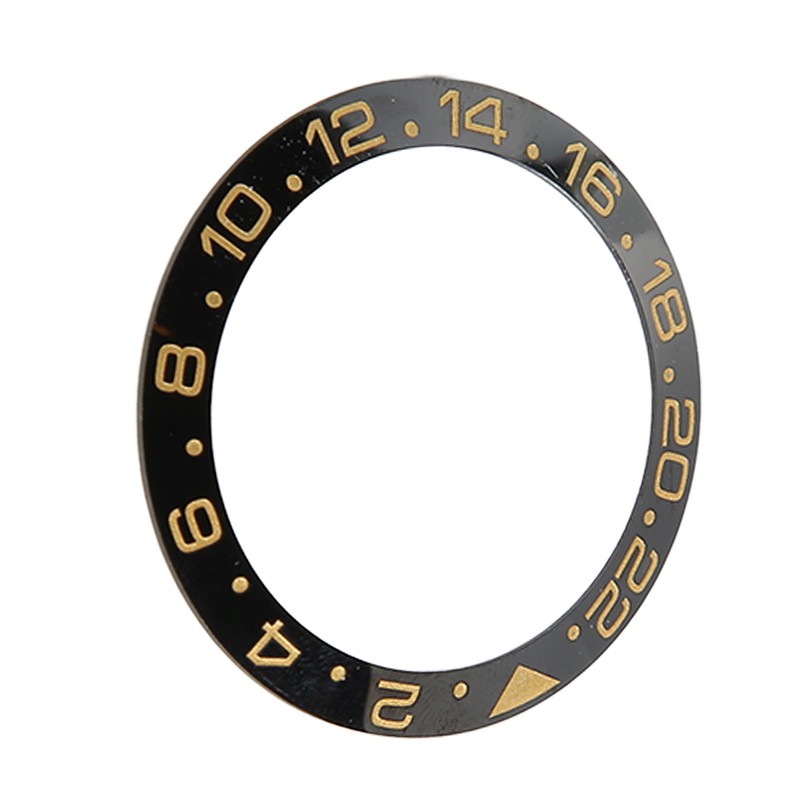 Ceramic Watch Bezel Ring Black Base Gold Digit Watch Bezel
