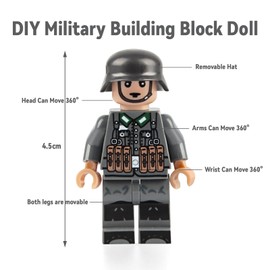 Huanmin Weapons Military Set for Figures, 50-Piece Soldier Play Set, Mini Soldier Figures Toy Set, Police WW2 Army Toys for Ww2 Army Soldiers, Ww2 Figures, Toy Soldiers Ww2