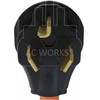 AC WORKS 30 Amp 3-Prong Dryer Wall Outlet Adapter (To