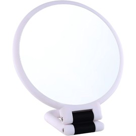 LOTIKO 1x 10x Magnifying Handheld Mirror,Travel Folding Hand Held Mirror,Double Sided Pedestal Magnification and True Image Makeup Mirror, Portable Vanity Cosmetic Mirror for Women （Pink）