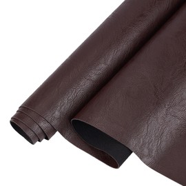 letsinstyle 11.8 x 53.9 Inch Soft Faux Leather Fabric, Soft Smooth Synthetic Crafts Dark Brown Fake Leather Fabrics, Art Accessories for DIY Handmade Craft Sewing Bowing Earrings