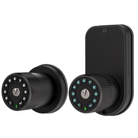 BOTHSTAR Keypad Door Knob with Key,Keyless Entry Door Lock, Code Locks Door Knob, Auto Lock,50 User Code,Easy to Install,for Home,Office,Bedroom,Garage,No Deadbolt, YJ22-BK, Double Sided Matte Black