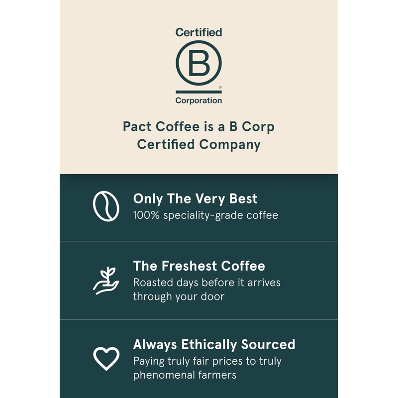Pact Coffee Whole Coffee Beans - House Blend Dark Roast