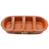 Hand-Painted Terracotta Rectangular Sausage Roaster, Made in Portugal