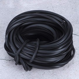 Caredy Greenhouse Repair Weatherseal Film Tape, Black Greenhouse Rubber Strips, Cable Sealing Strips, Rubber Window Seal, Greenhouse Accessories, Accessories for Glass Sealing (18 m)