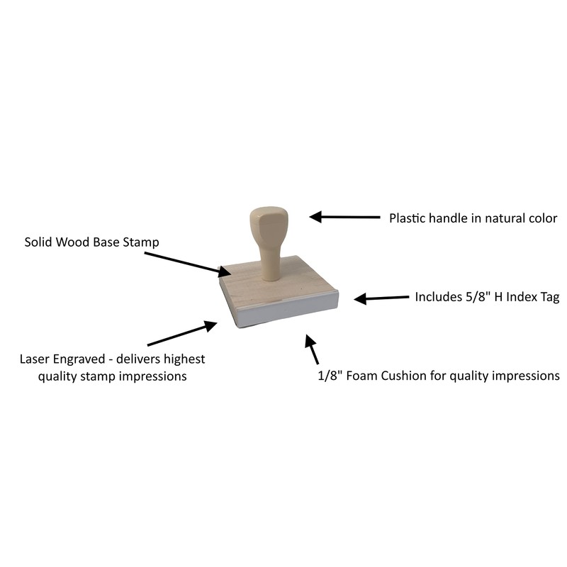 Infusion Welcome Rubber Stamp, 1 X 3'' Wood Stamp