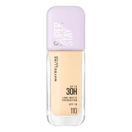 Maybelline Super Stay Lumi Matte Base de Maquillaje Líquida, Alta Cobertura con Acabado Mate Luminoso, Tecnología Lightwear 30H de Duración, Tono 110, 30 ml