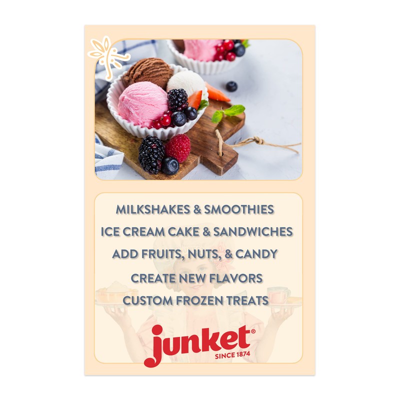 Junket Ice Cream Mix Bundle - 4 Vanilla, 4 Chocolate,