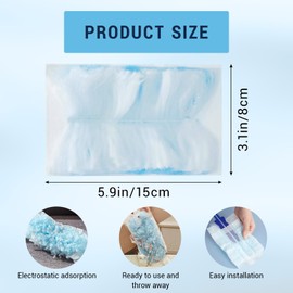 Leogony 35 PCS Duster Refills Compatible with Flash Dust Magnet for Entraping Dust Dirt