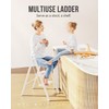 WOA WOA 3 Step Ladder, Foldable Step Stool, Lightweight Ladder