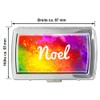 Zigarettenetui mit Namen Noel - Edle Chrom-Metallbox mit Design Color