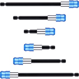 6 Pcs Drill Bit Extension Quick Release Magnetic Screwdriver Bit Holder 1/4 Inches Hex Shank Drill Bit Extender Quick Release Impact Extension Set Drill Impact Adapter Set for Screws Nuts Drill