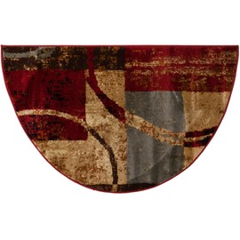 Unique Loom Barista Collection Area Rug - Kouillou (2' 7" x 4' 1" Hearth, Multi/Brown)