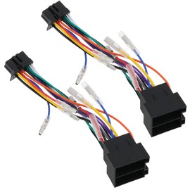 EMSea Pack of 2 Car Radio Adapters 16-Pin ISO Wiring Harness Connector Adapter Compatible with Pioneer Car Radio Compatible with VW