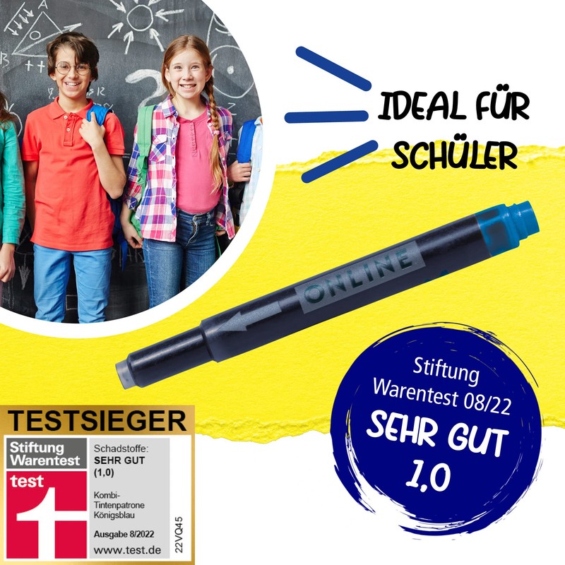 Online Combination Fountain Pen Cartridges, Universal Cartridges Compatible with All