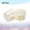 HARFINGTON 50Pcs Paper Baking Cups 6oz Cupcake Wrappers Scalloped Muffins