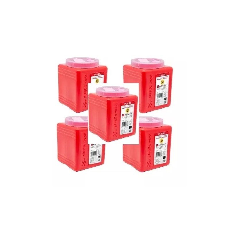 GH medic 10 Pack Bote Rpbi Contenedor Recolector 1.5 L