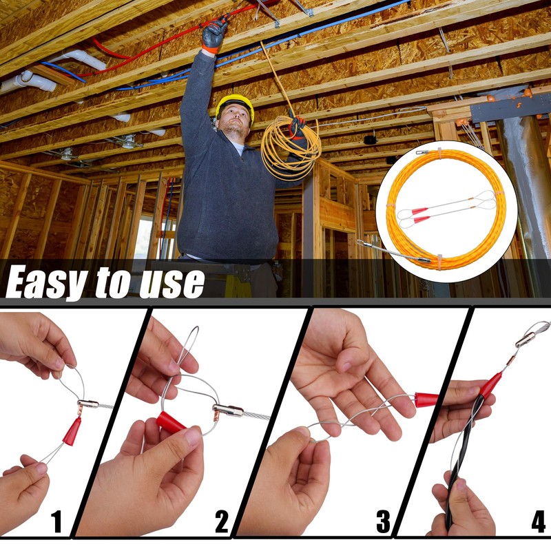 Retractable Spring 10 m - Cable Retraction Aid, Retractable Spring,