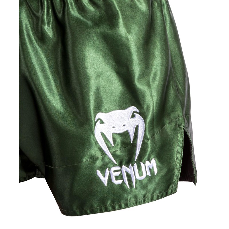 Venum Classic Muay Thai Shorts Khaki/White