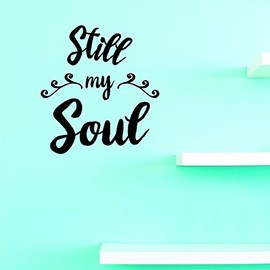 Vinyl Wall Decal Still My Soul Home Decor Picture Art 10 Inches X 20 Inches - 22 Colors Available
