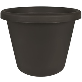 The HC Companies 14 Inch Round Classic Planter - Plastic Plant Pot for Indoor Outdoor Plants Flowers Herbs, Black