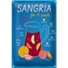 Tin Sign 30 x 20 cm Sangria Recipe for 8