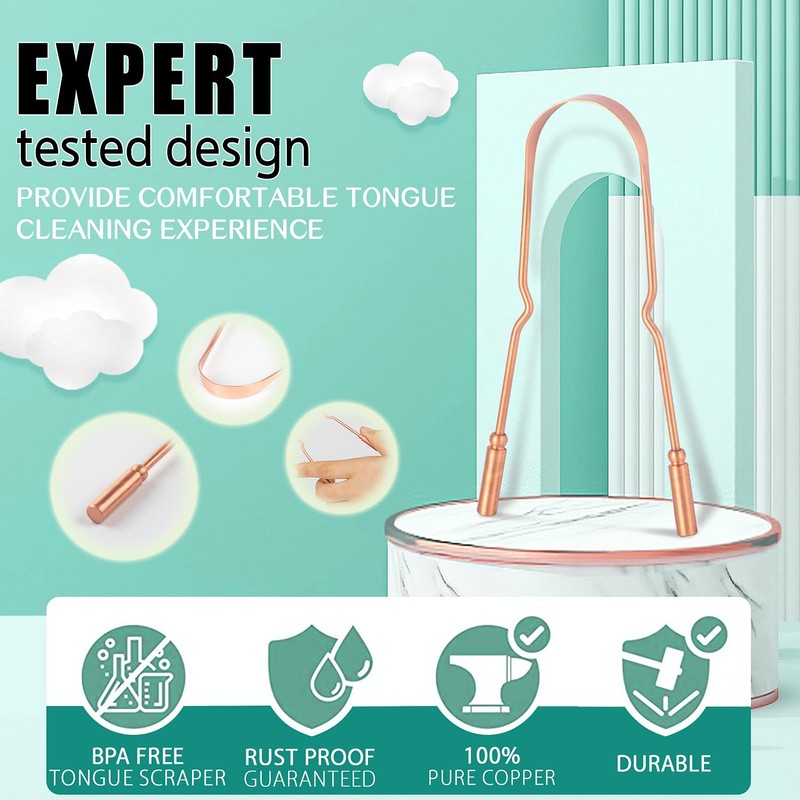 RONAVO Copper Tongue Scraper for Adults, Oral Care & Hygiene