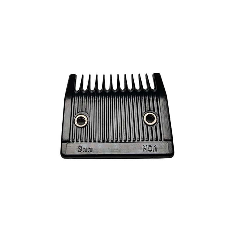 BarberBro Classic No.1 Clipper Guard, 3mm, Black with Metal Clamps,