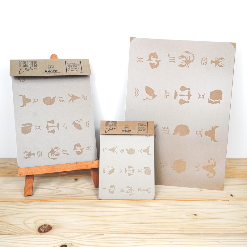 NAKLEO DIY Reusable Plastic Stencil - 15 x 21 cm