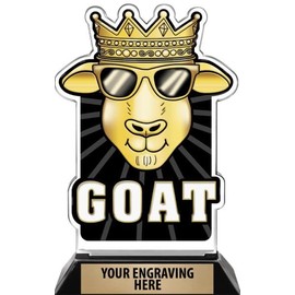 Greatest of All Time Trophies, 7.25" Goat Acrylic Award